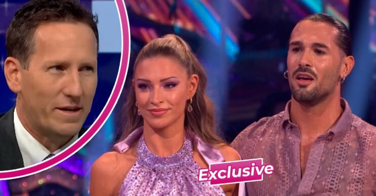 Brendan Cole speaking on GMb / Zara McDermott and Graziano Di Prima on Strictly