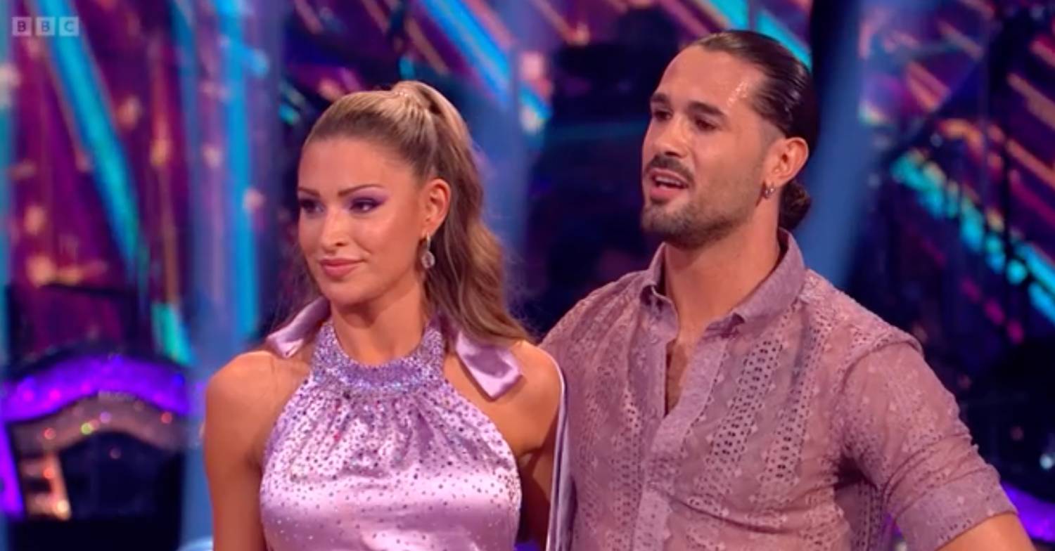 Zara McDermott and Graziano di Prima stand together