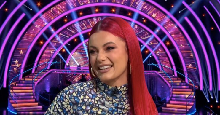 Dianne Buswell with the Strictly dance floor background