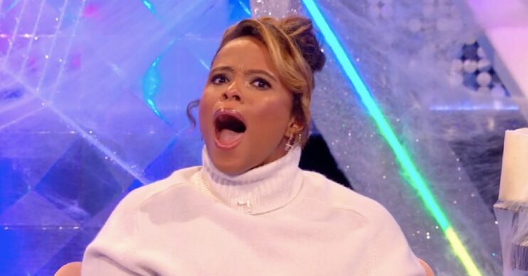 Fleur looking shocked on It Takes Two