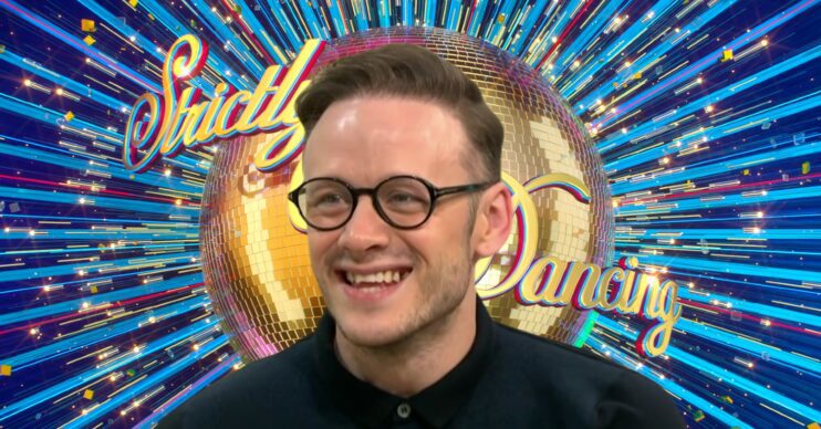Strictly 2023 logo with Kevin smiling