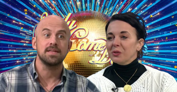 Strictly logo with Amanda and her fiance