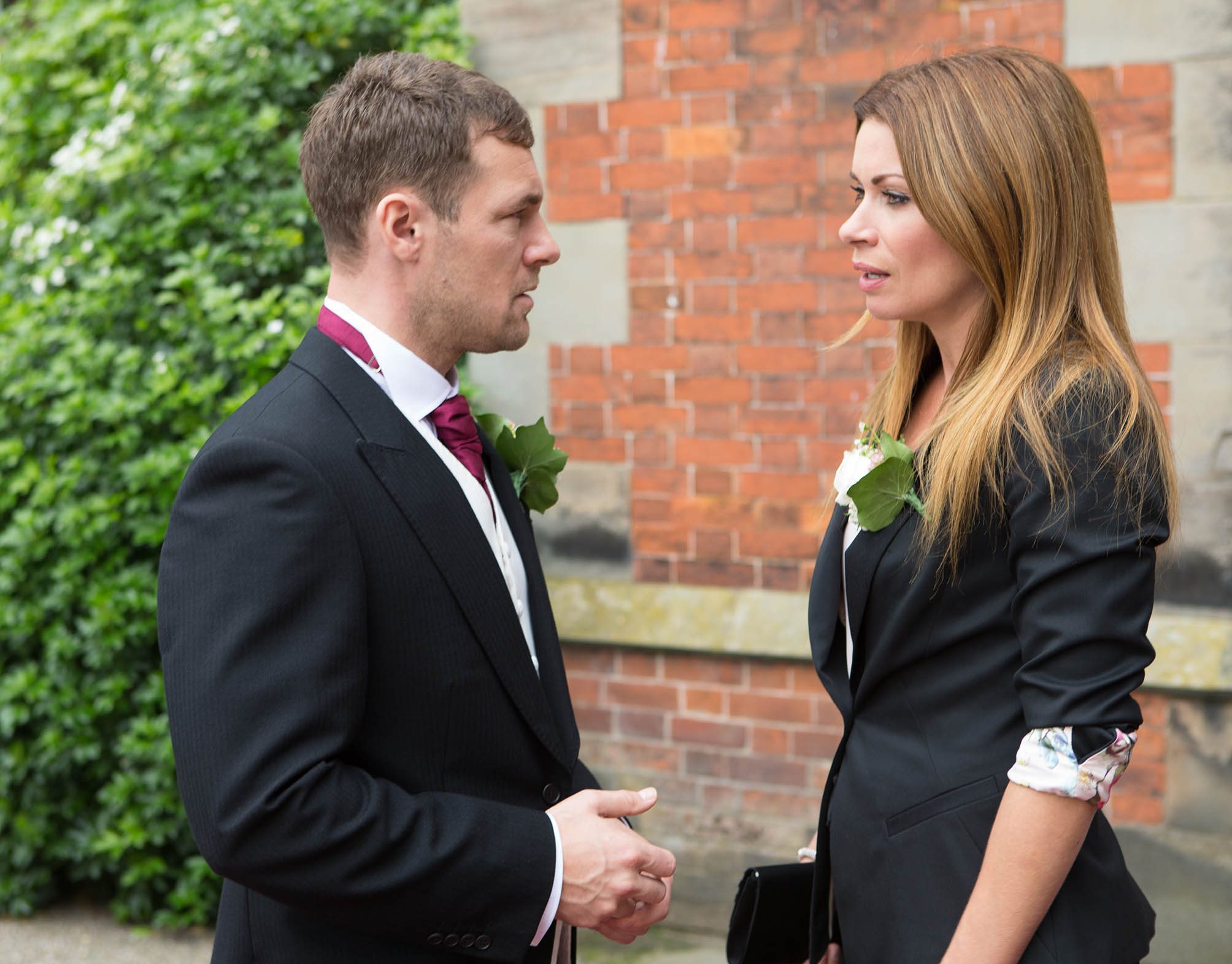 Carla confronts Rob on his wedding day