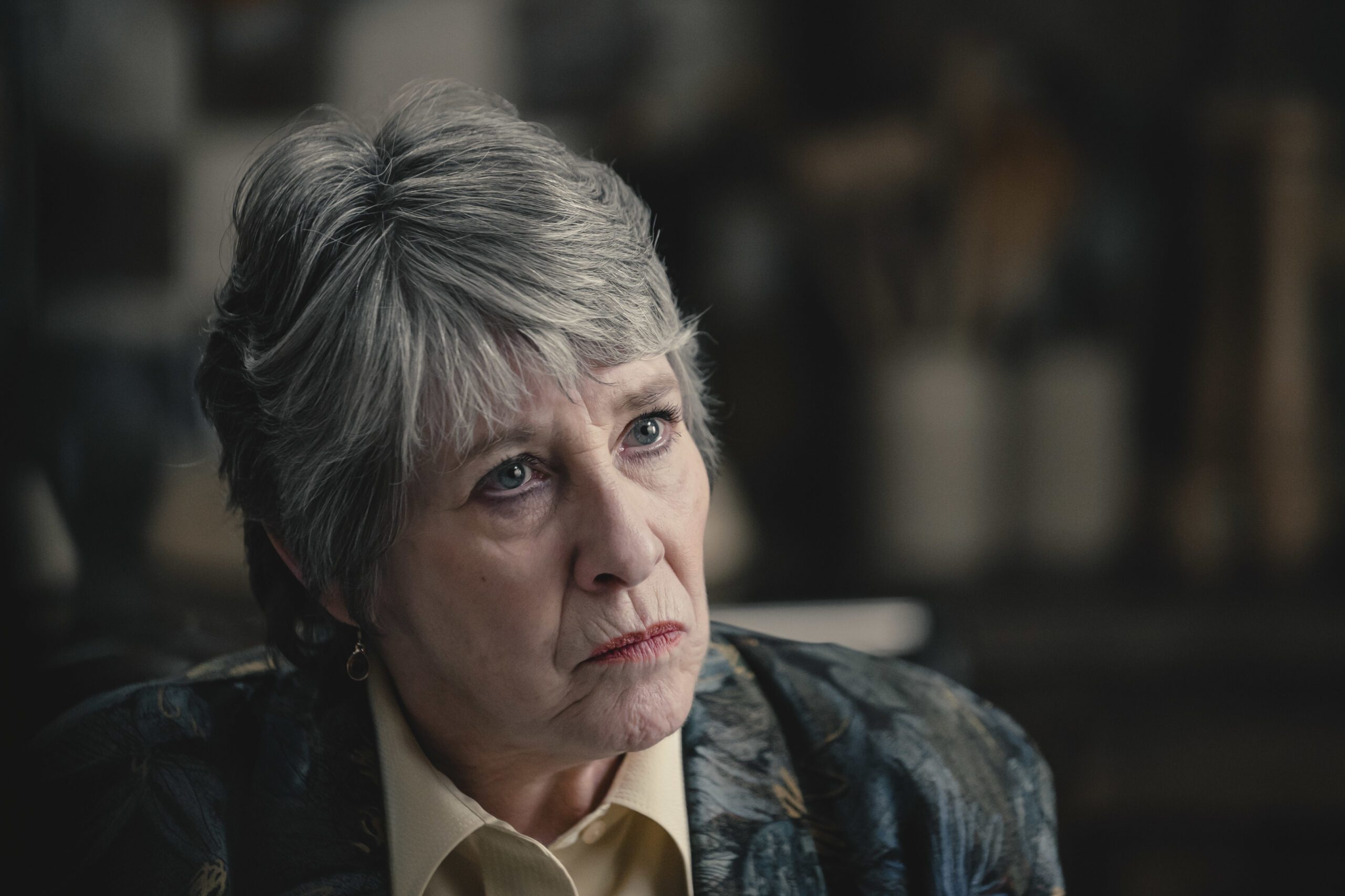 PHYLLIS LOGAN as Grace Bain in Shetland
