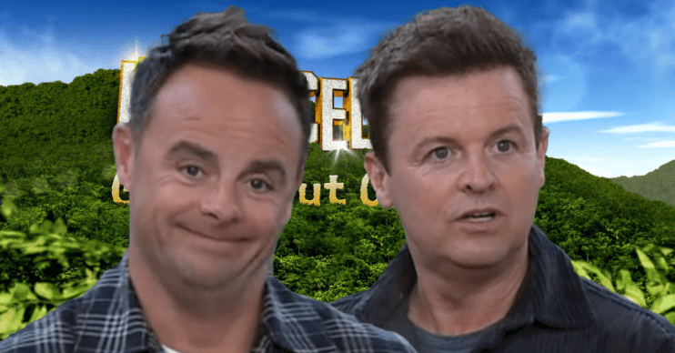 Ant and Dec against the I'm A Celebrity title card