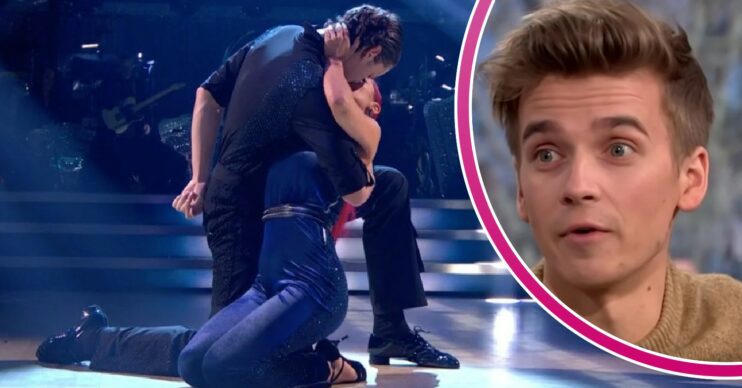 Bobby and Dianne 'kiss' - inset, Joe Sugg talking (Credit: BBC/ITV/YouTube/Composite: ED!)