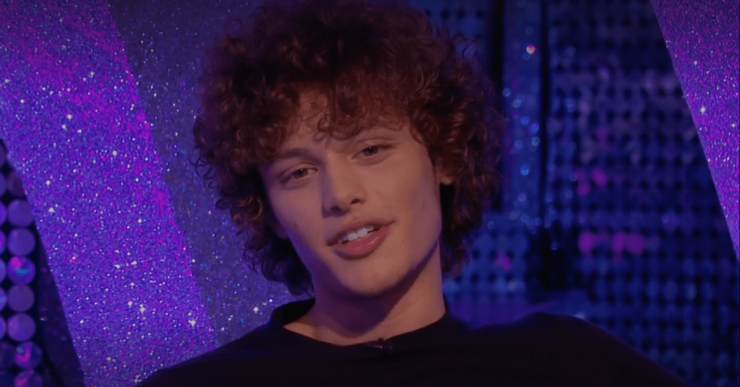 Bobby Brazier speaking on It Takes Two in a black top