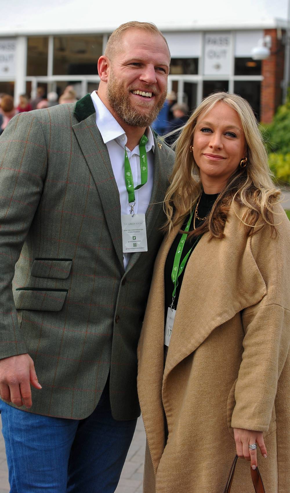 James Haskell and Chloe Madeley pose for photos