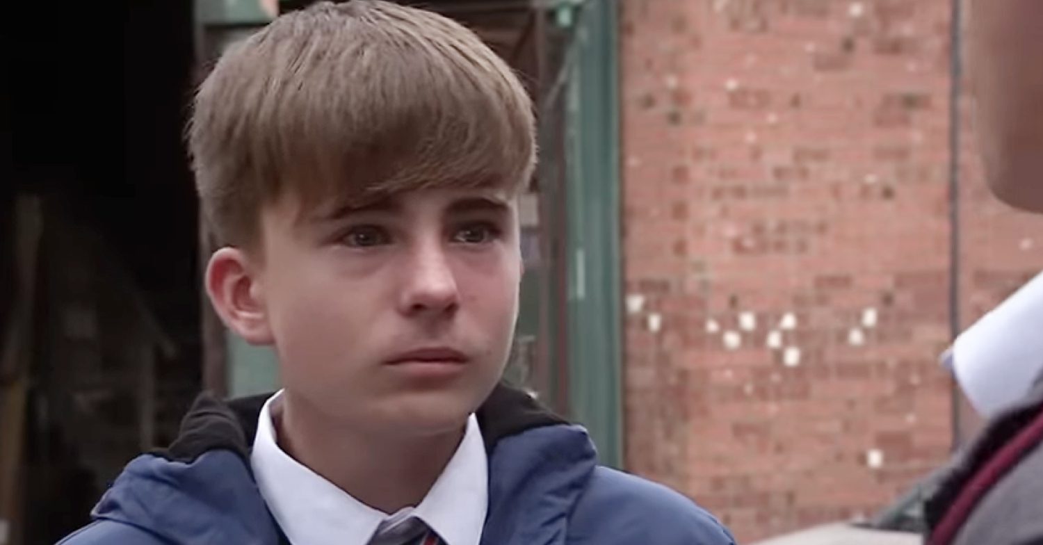 Coronation Street's Liam is upset