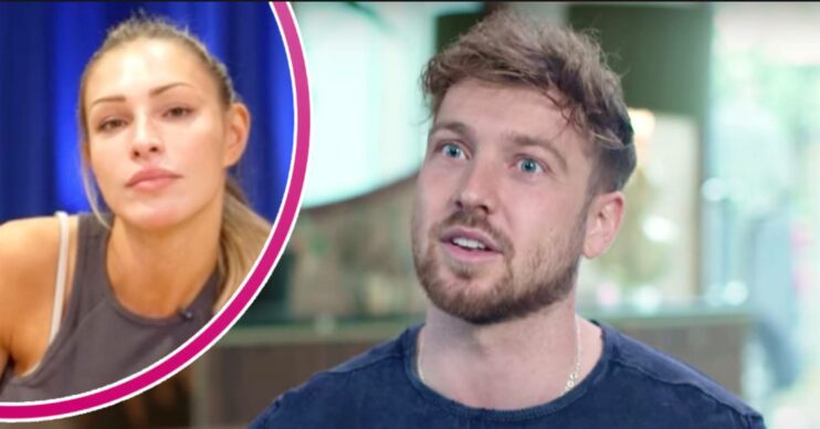 Zara McDermott looks unimpressed, I'm A Celebrity star Sam Thompson is wide-eyed