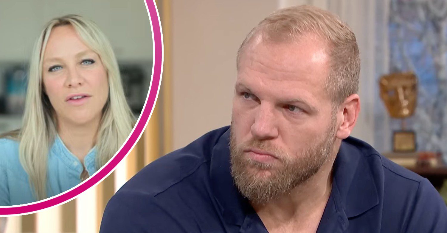 James Haskell looking sullen; inset, Chloe Madley looking thoughtful (Credit: ITV/YouTube/Composite: ED!)