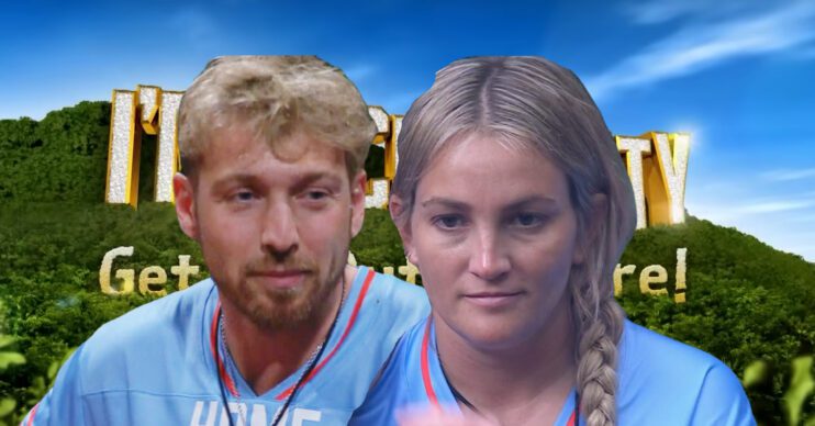 Sam Thompson and Jamie Lynn Spears in their jungle team tops