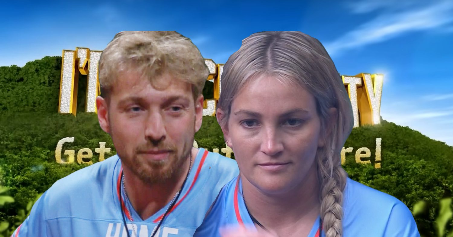 Sam Thompson and Jamie Lynn Spears in their jungle team tops
