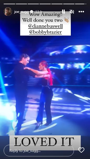 Joe Sugg's instagram story shows Dianne and Bobby dancing