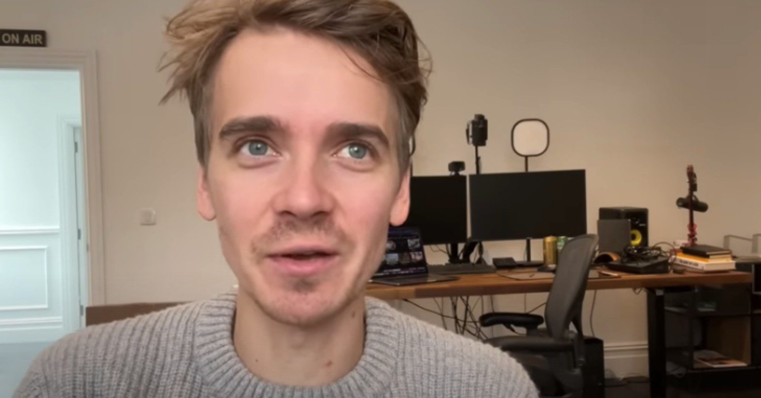 Joe Sugg speaking on his YouTube channel
