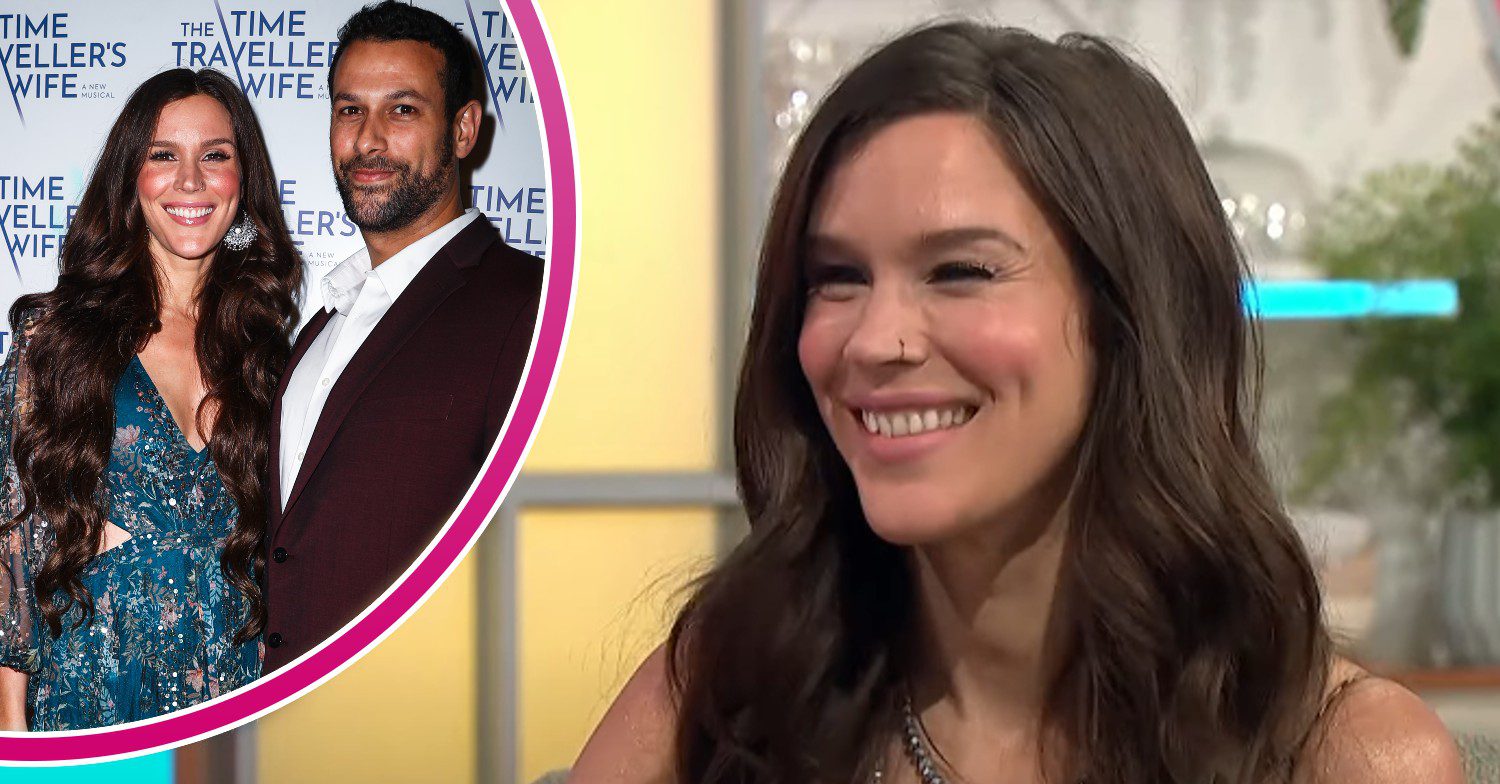 Joss Stone smiling on Lorraine and with partner Cody at event