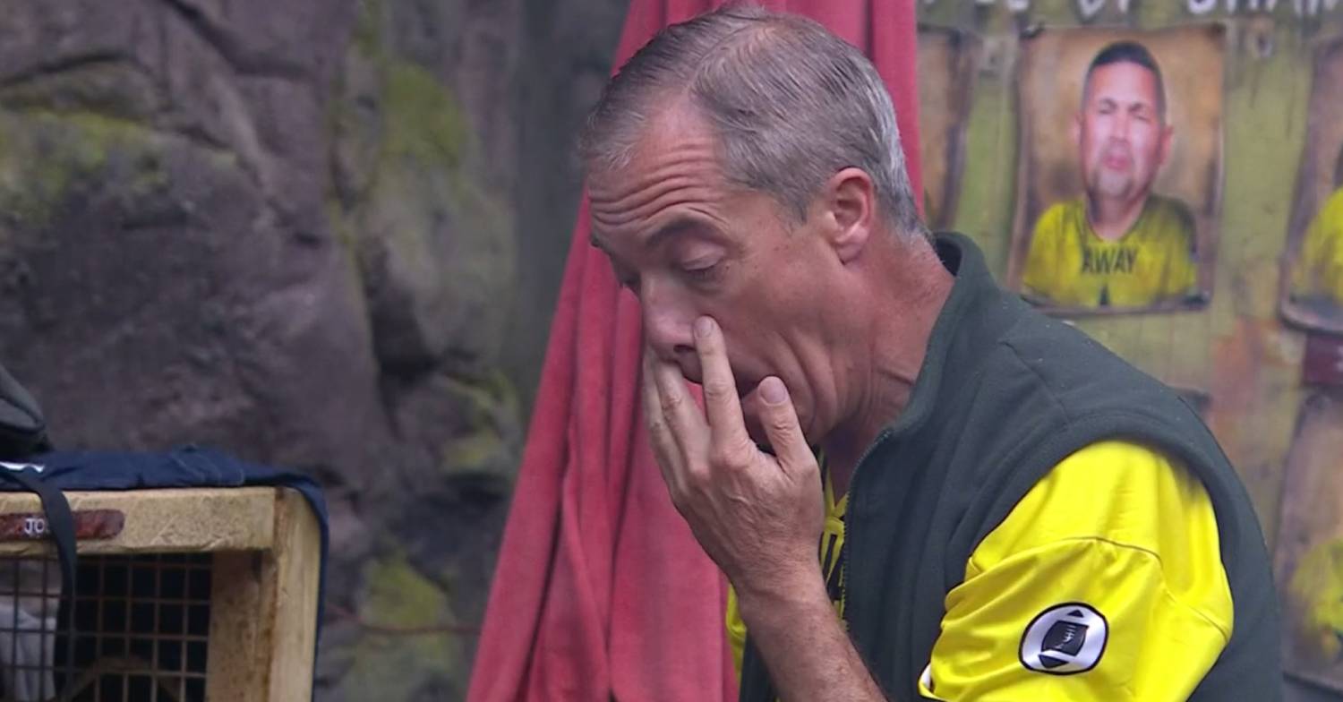 Nigel Farage applies lotion