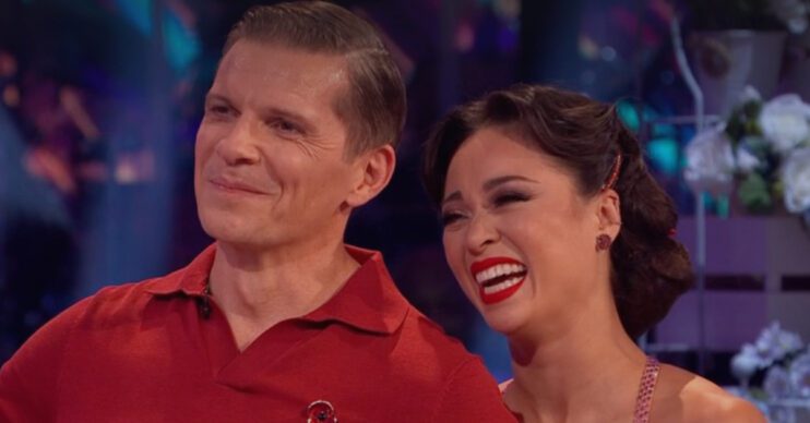 Nigel and Katya from Strictly Come Dancing smiling