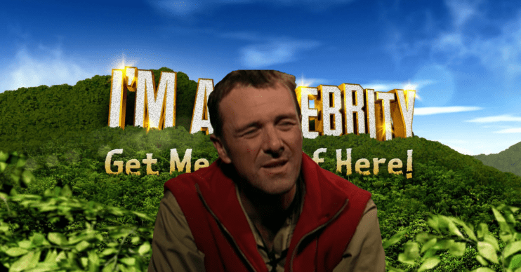 I'm A Celebrity logo with Phil Tufnell in front of it