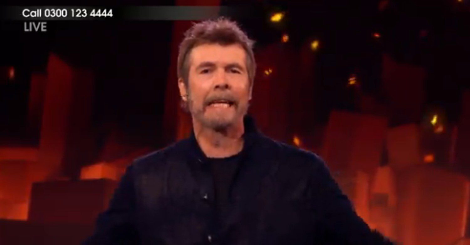 Rhod Gilbert talking on Stand Up To Cancer