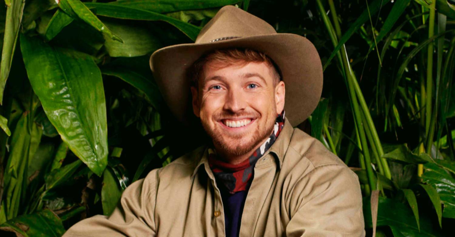 Sam Thompson poses in their I'm A Celebrity campmate costume