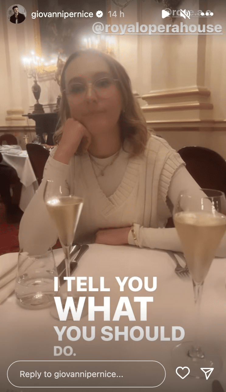 Rose Ayling-Ellis on Giovanni Pernice's Instagram