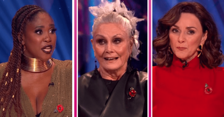 Composite image of Moti Mabuse, Shirley Ballas and Angela Rippon on Strictly (Credit: BBC/Composite: ED!)