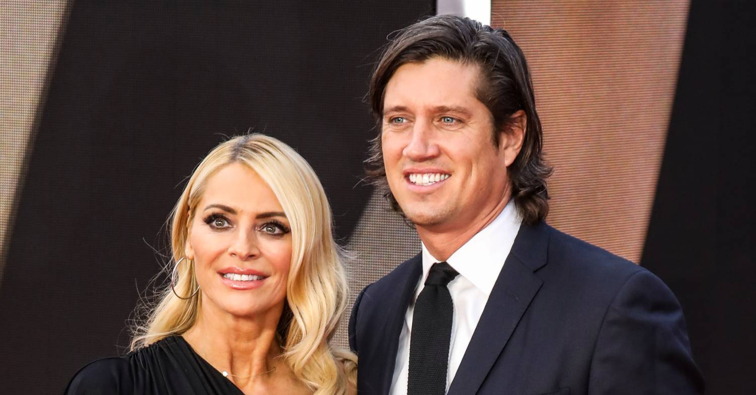 Tess Daly poses for pictures with husband Vernon Kay