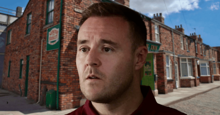 Tyrone from Coronation Street looking pained
