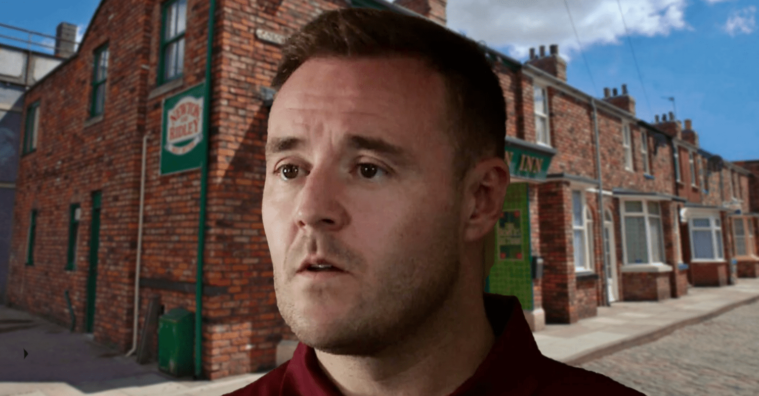 Tyrone from Coronation Street looking pained
