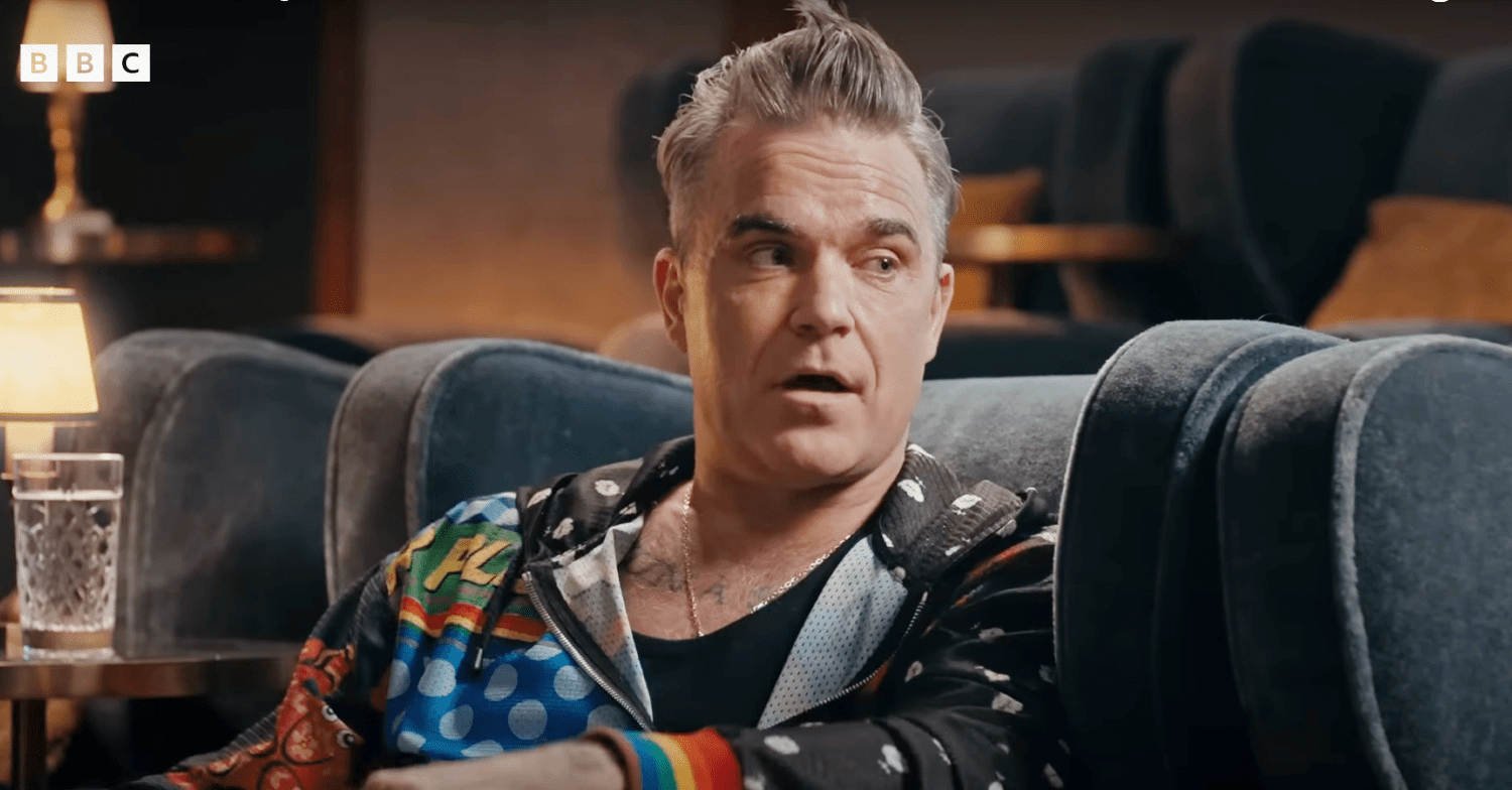 Robbie Williams speaking in an interview 