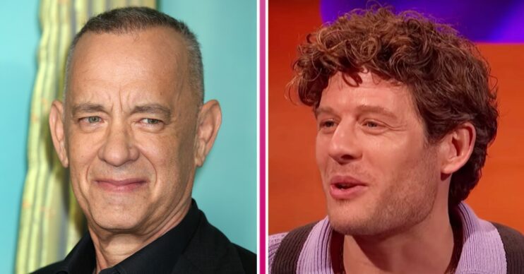 Tom Hanks smiles, James Norton speaks