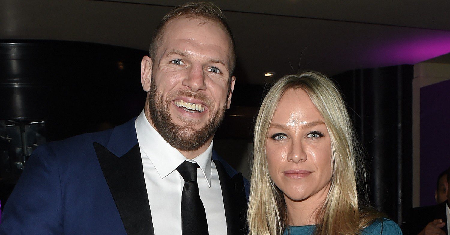 James Haskell and Chloe smiling
