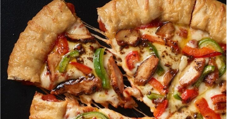 Close up of a pizza