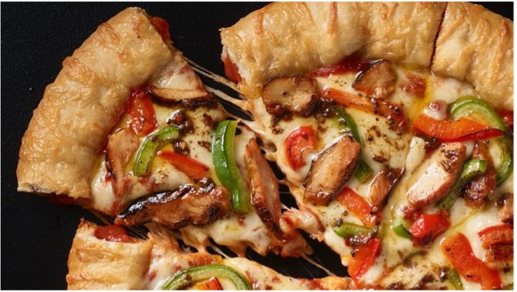 Close up of a pizza