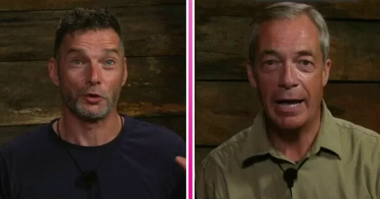 Fred Sirieix and Nigel Farage on I'm A Celebrity