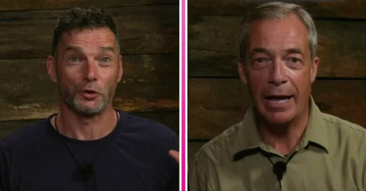 Fred Sirieix and Nigel Farage on I'm A Celebrity