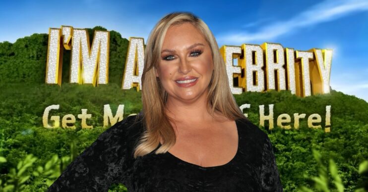Josie Gibson and the I'm A Celebrity logo