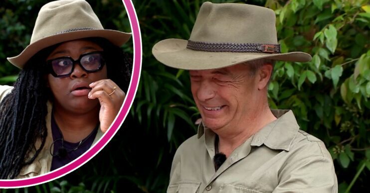 Nigel Farage and Nella Rose on I'm A Celebrity