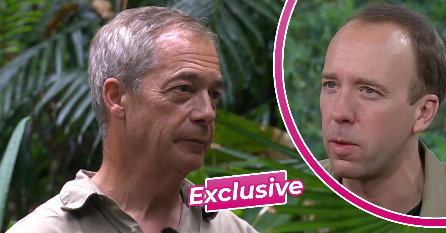 Nigel Farage / Matt Hancock on I'm A Celebrity