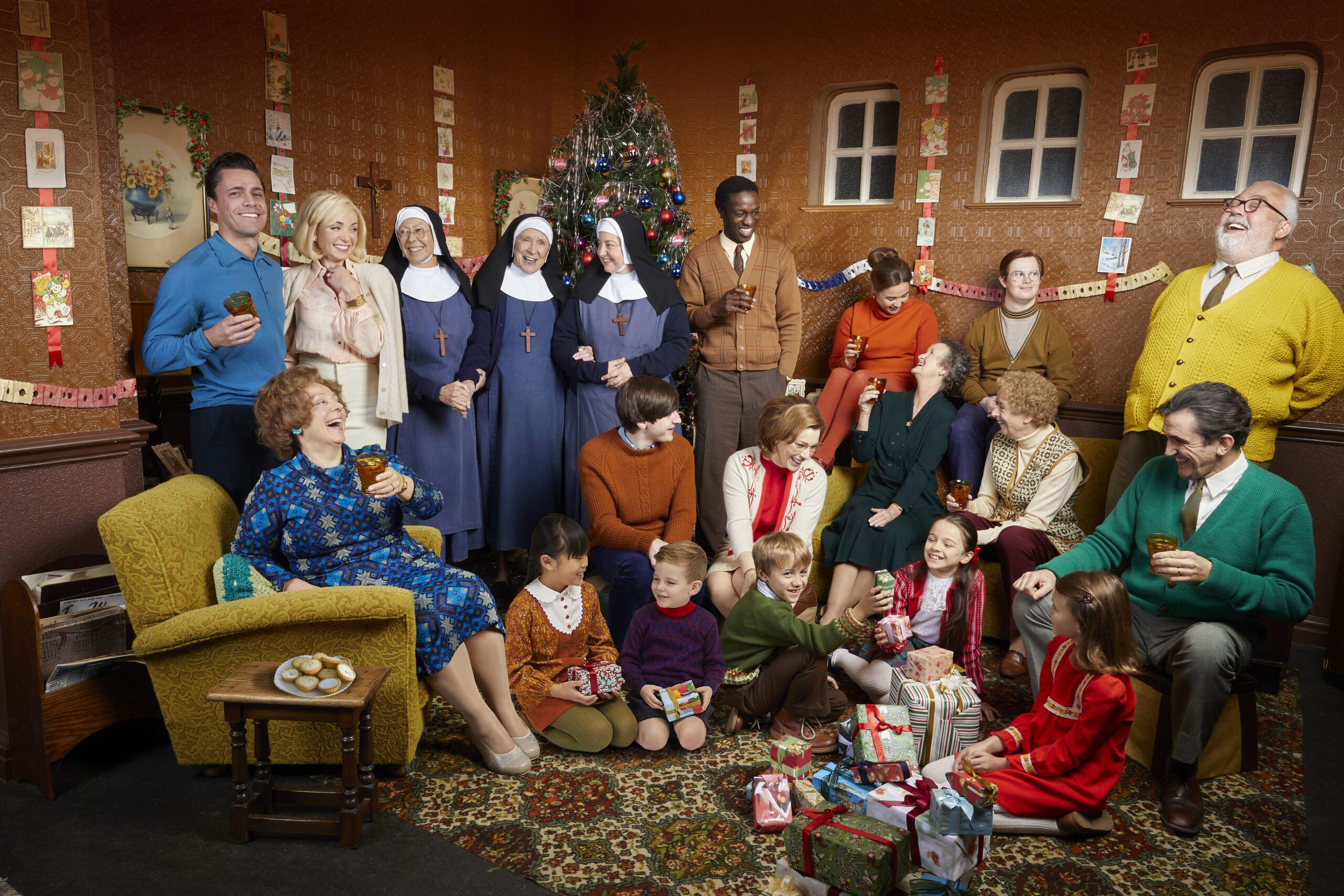 The cast of Call the Midwife Christmas Special 2023