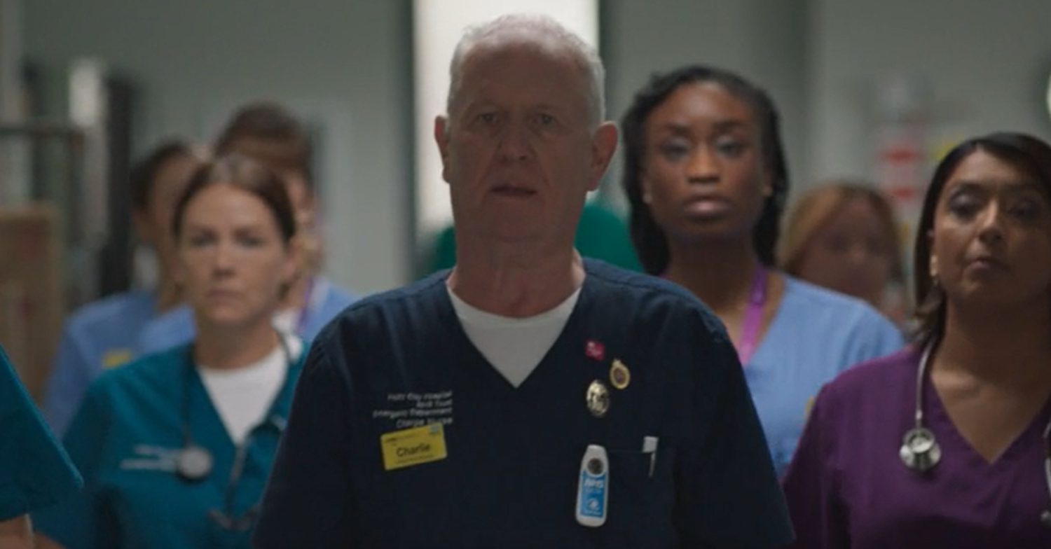 Casualty's Charlie and Zoe are with the other hospital staff
