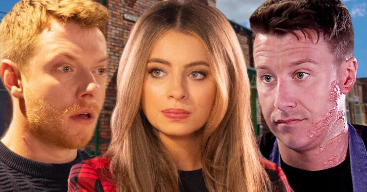 Coronation Street's Daniel, Daisy, Ryan, the background of the Rovers