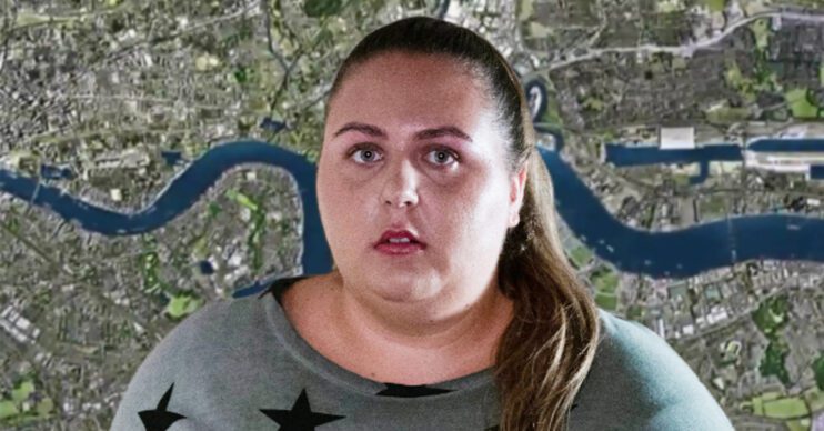 EastEnders' Bernie, the background of the Thames