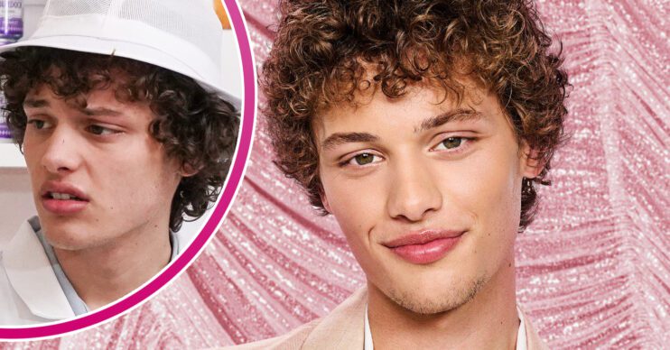 EastEnders' Bobby Brazier, and in a bubble is Freddie