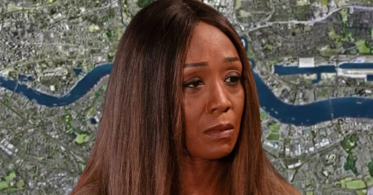 EastEnders' Denise, the background of the Thames