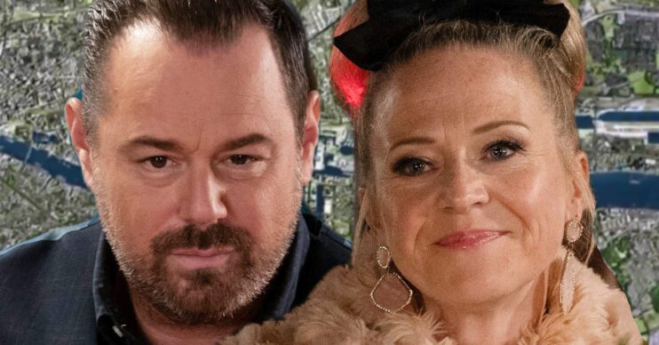 EastEnders; Mick, Linda, the background of the Thames