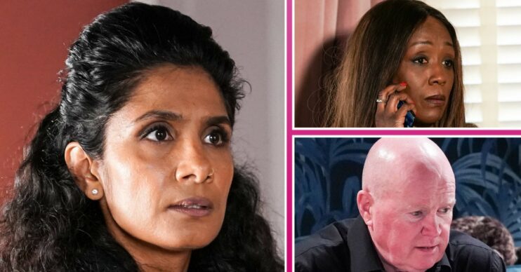 EastEnders comp image: Suki, Denise and Phil
