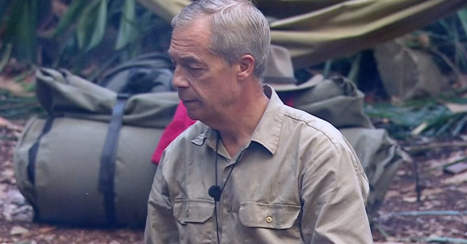 Nigel Farage looked at Fred as he asked him who left the dishes dirty last night