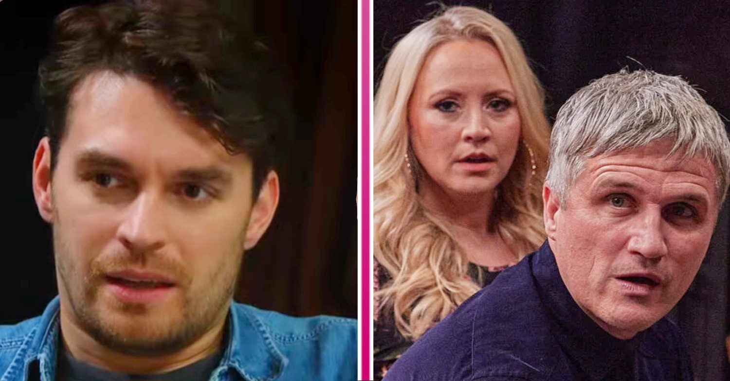 Emmerdale Christmas Day spoilers Comp image: Mack, Tracy and Caleb